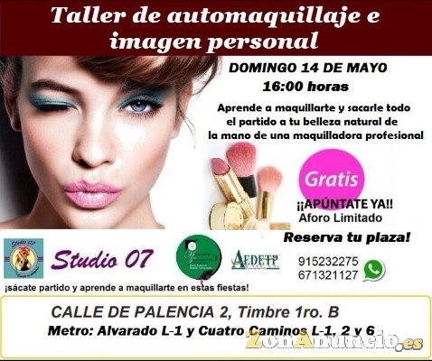 TALLER GRATUITO AUTOMAQUILLAJE E IMAGEN PERSONAL